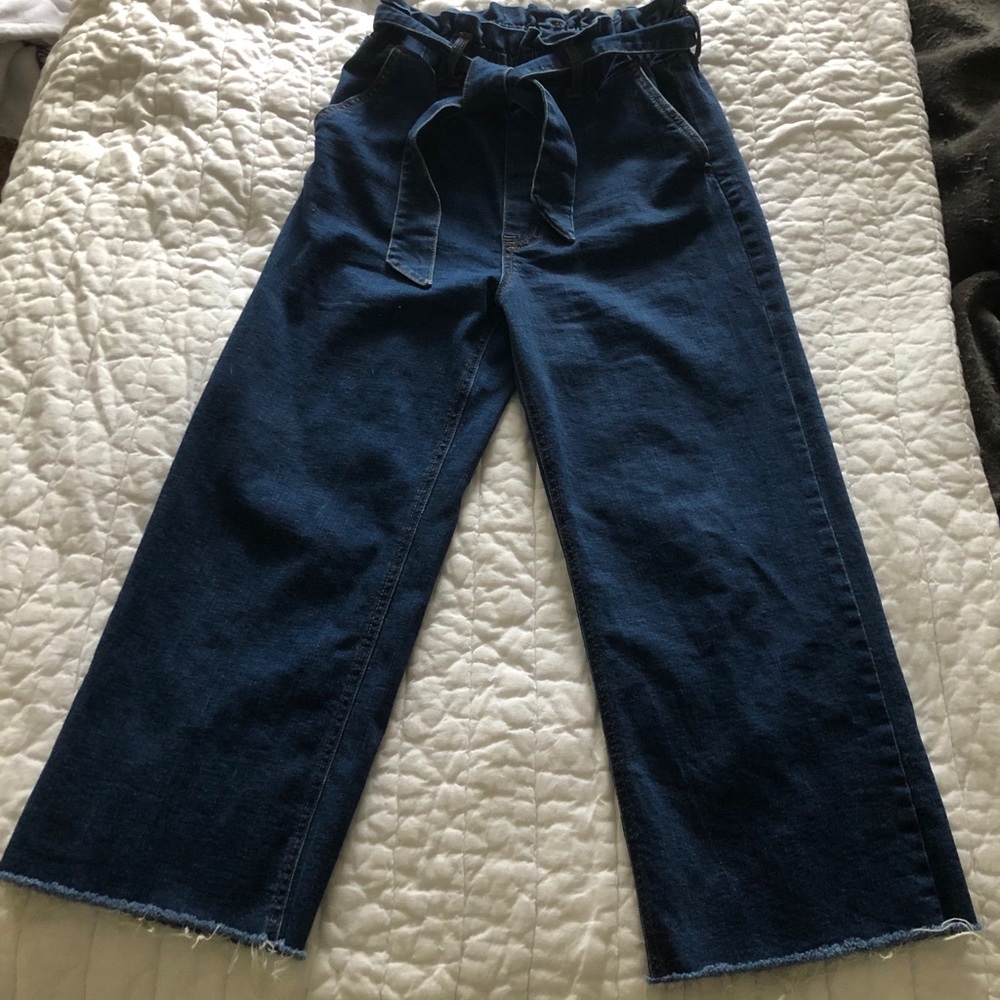 Wide Leg Paper Bag Pants